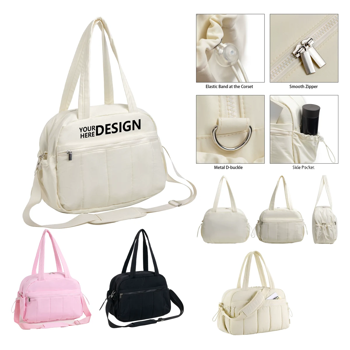 Nylon Waterproof Fitness Travel Crossbody Bag 1