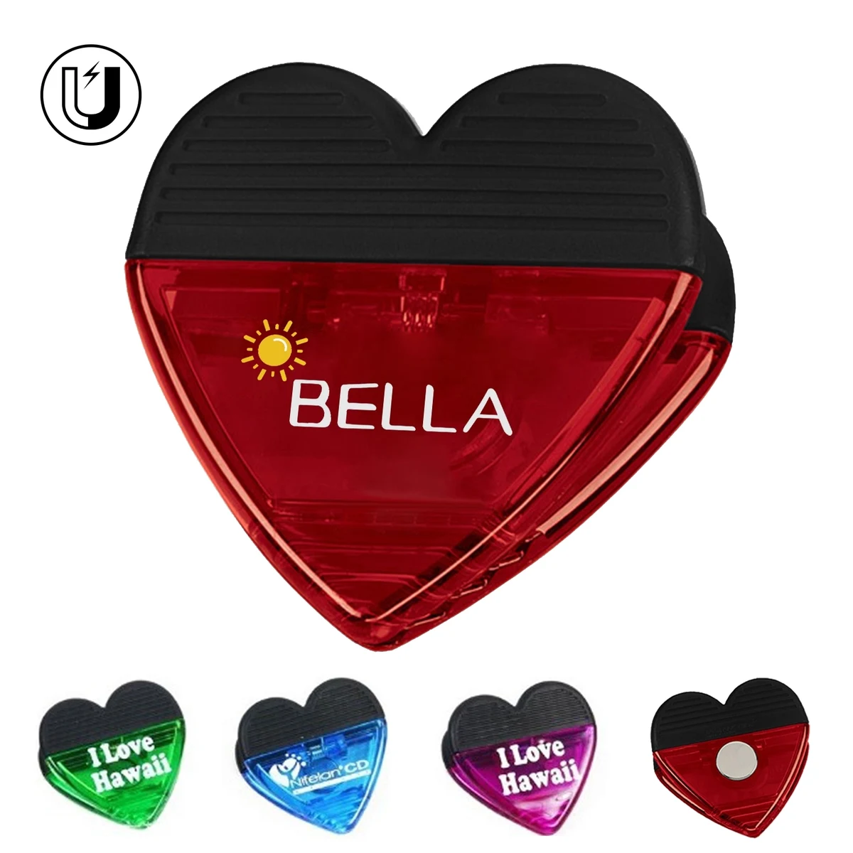 Magnetic Plastic Heart Clip 1