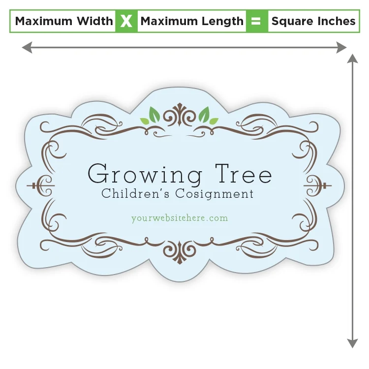 Custom Shape Magnet - 10 to 11.99 Square Inches - 20 Mil. 1