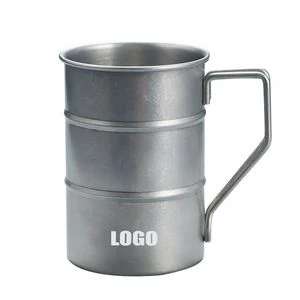360ml Vintage Stainless Steel Cup With Wired Handle Single Layer Design 1