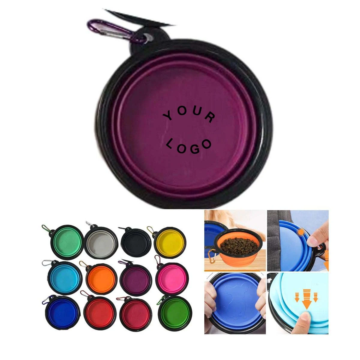 TPE Foldable Dog Bowl Portable for Travel 1
