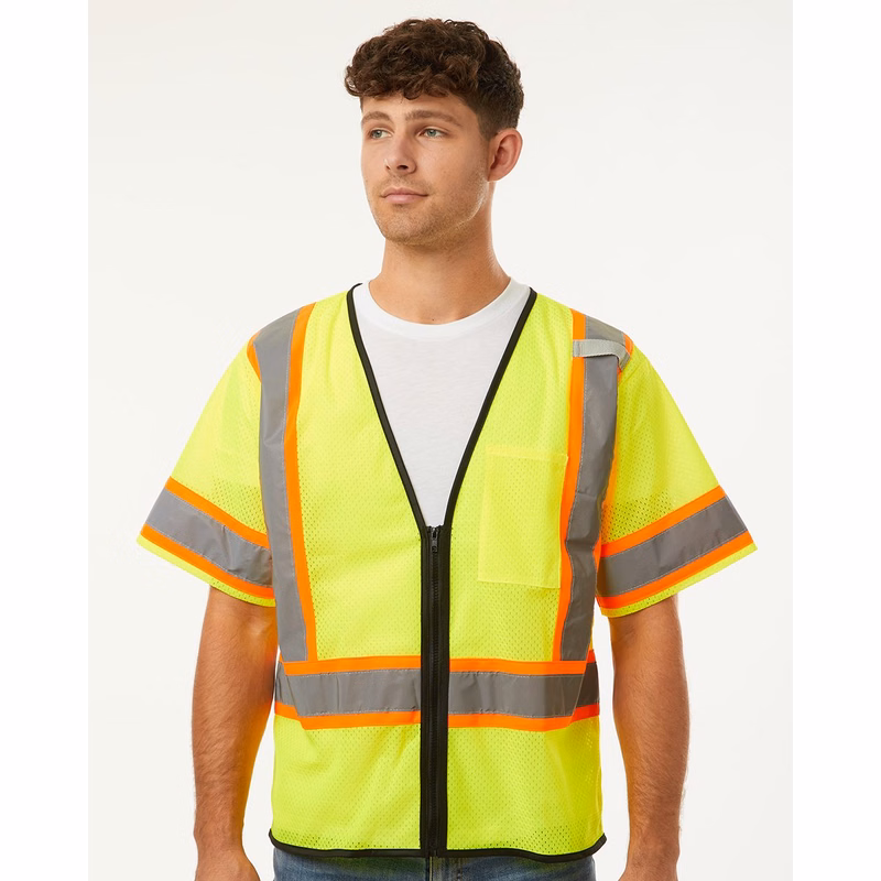 Unisex Class 3 Mesh Zippered Vest - 1565-1566