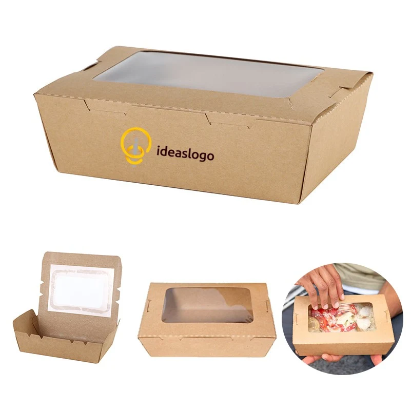 Paper Food Take Out Box with Window 1