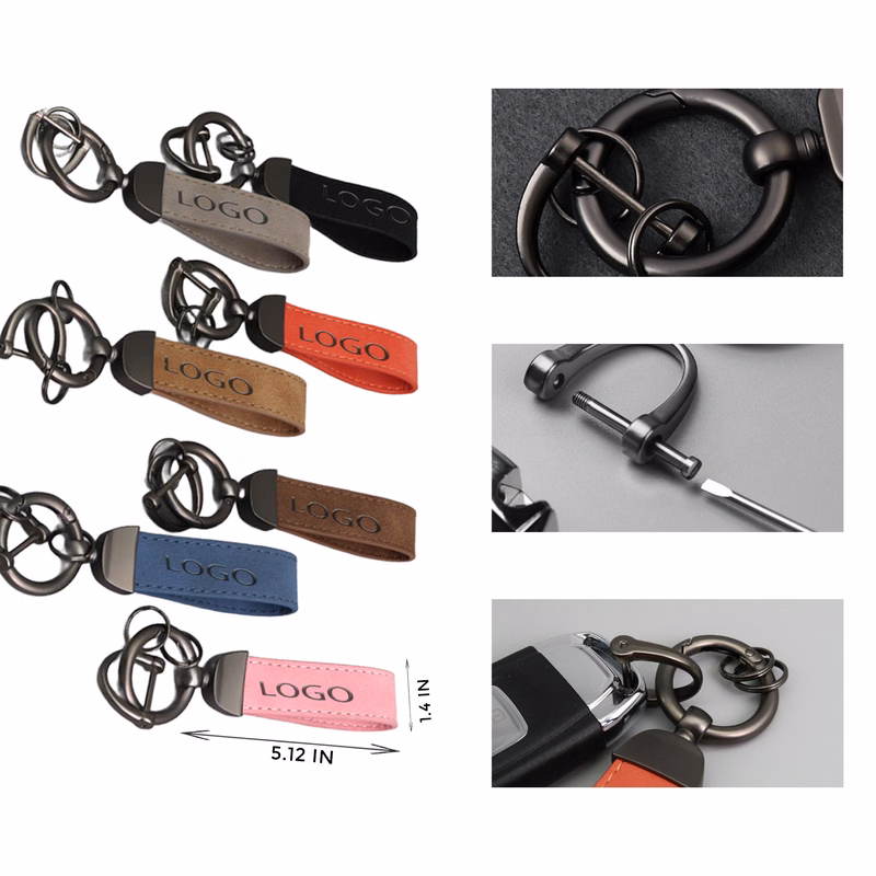 Cowhide Alloy key Chain