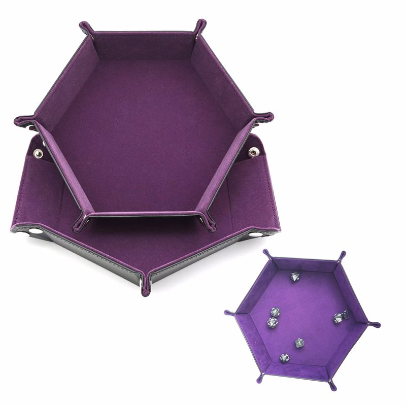 Dice PU Leather Folding Hexagon Tray