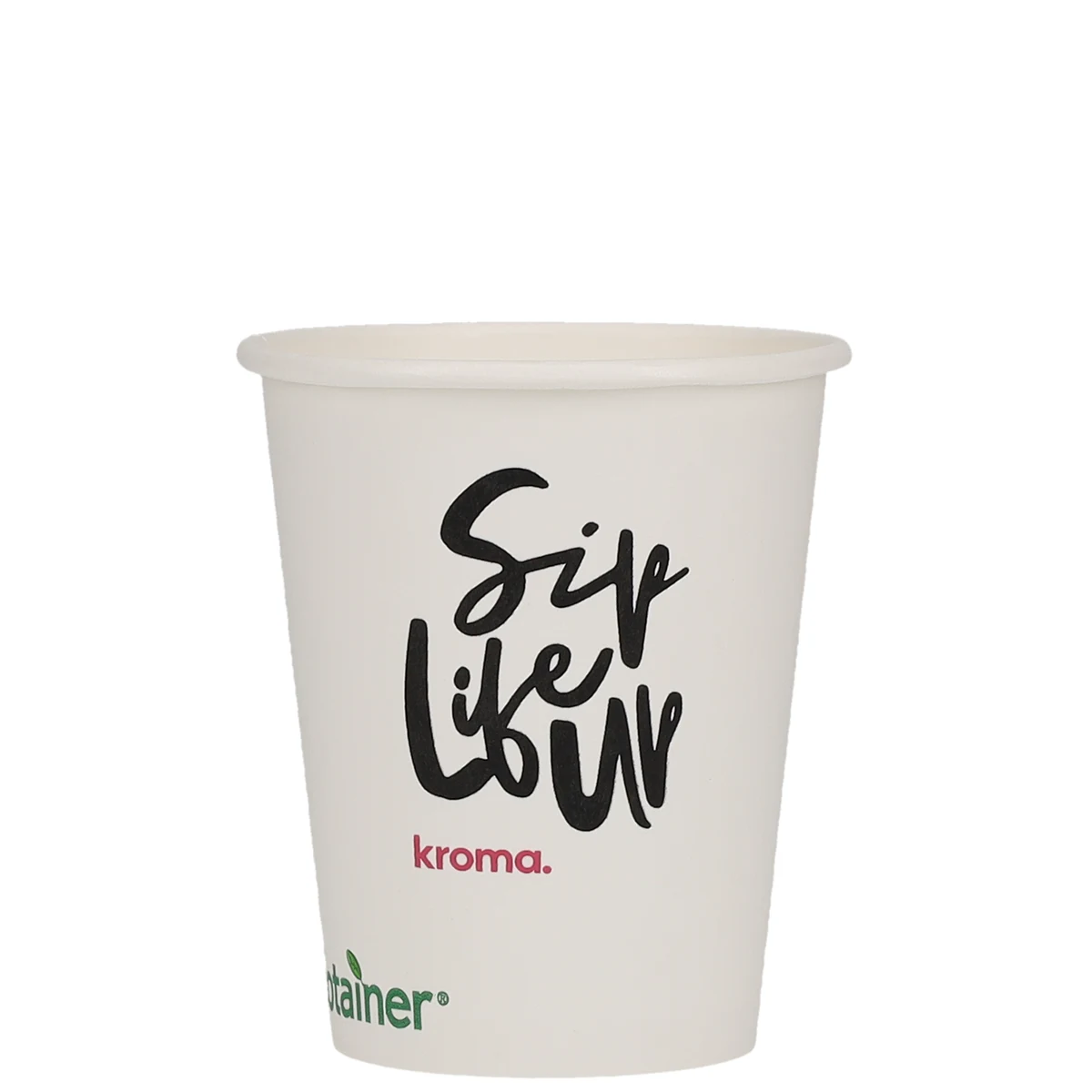 8 oz Paper Cup Eco White Tradition Print 1