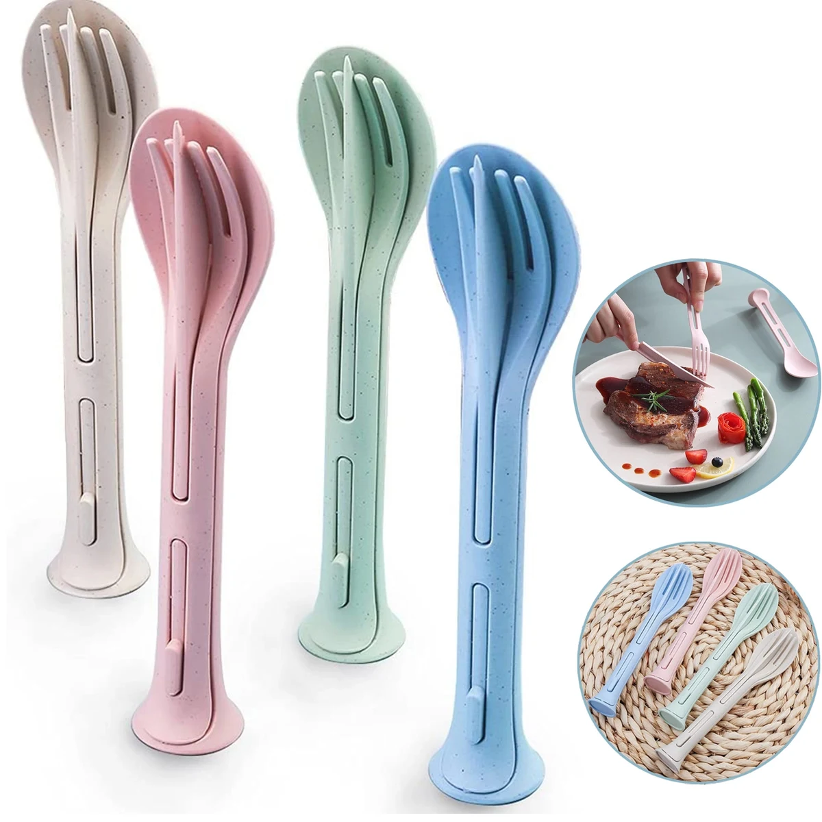 3 in 1 Knife, Fork, Spoon Utensils Set 1