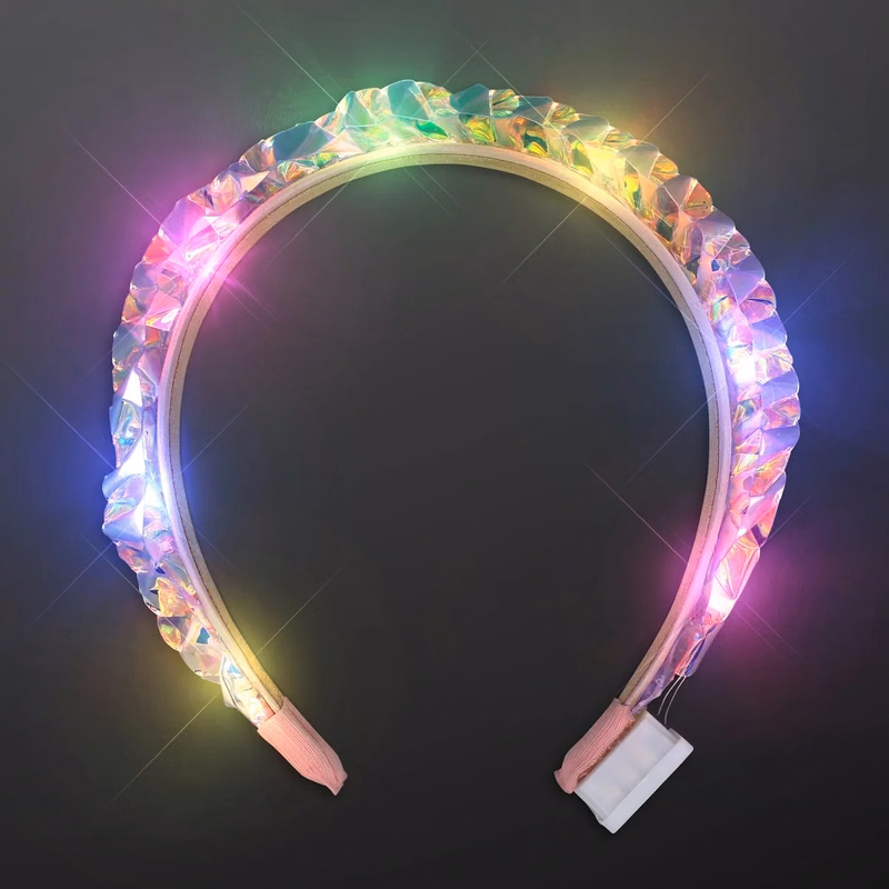 Light Up Iridescent Braid Headband