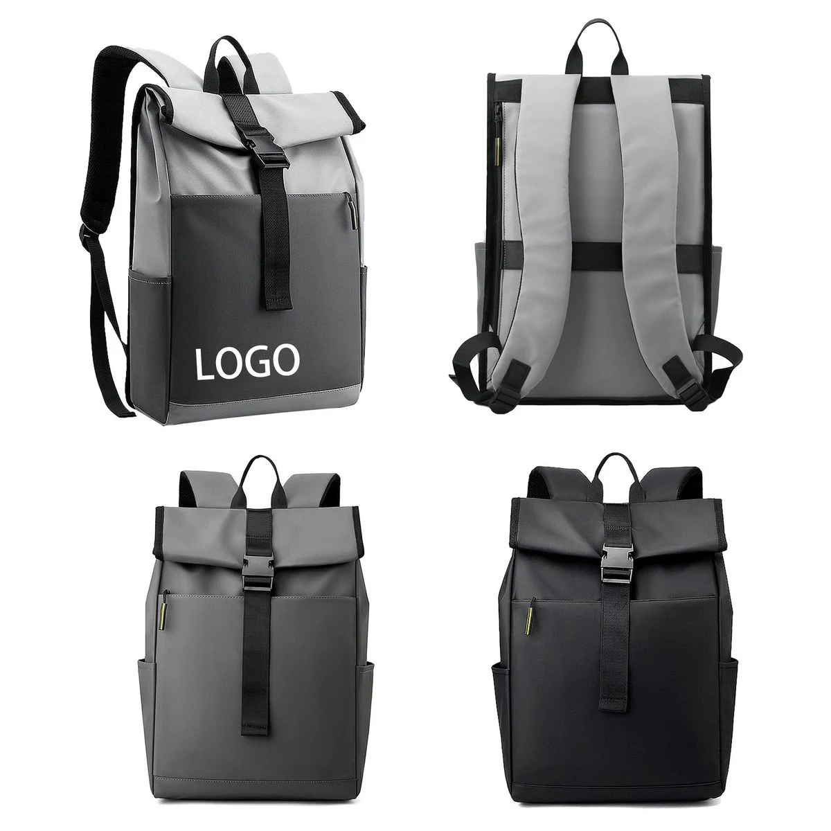 Large Capacity Roll Top Backpack 1