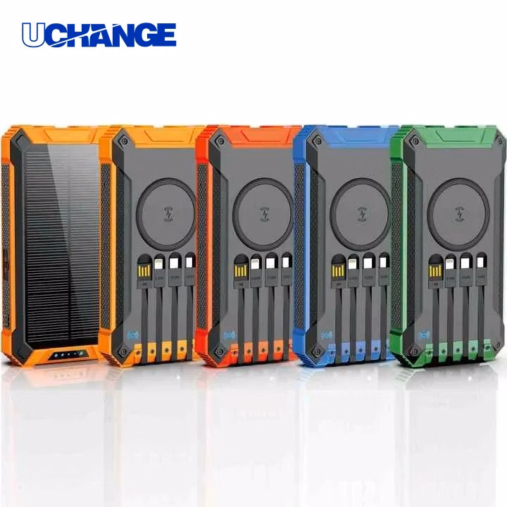 5-in-1 Solar Power Bank with LED Flashlight Emergency Charger for Outdoor Trips