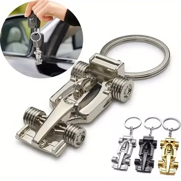 Custom Compact Mini Race Car Keyring — Sturdy 2.32 Inch Automotive Promo