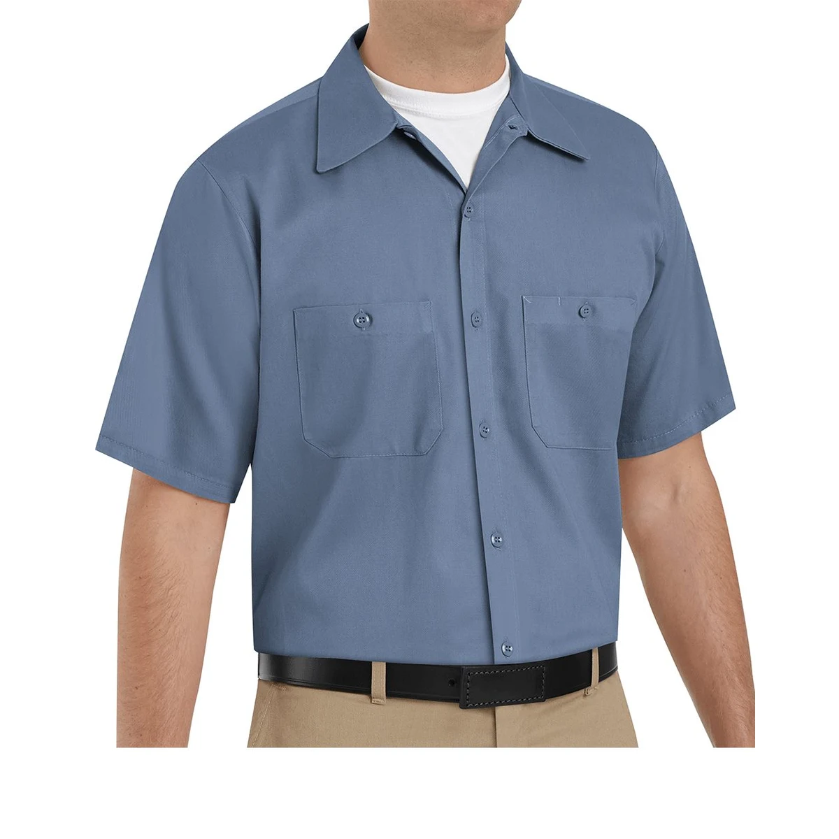 Men's Tall Cotton Short Sleeve Uniform Shirt - SC40T 1