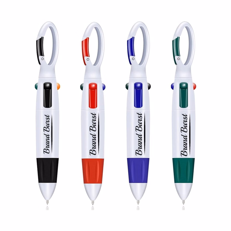 4-in-1 Shuttle Pen With Carabiner Keychain