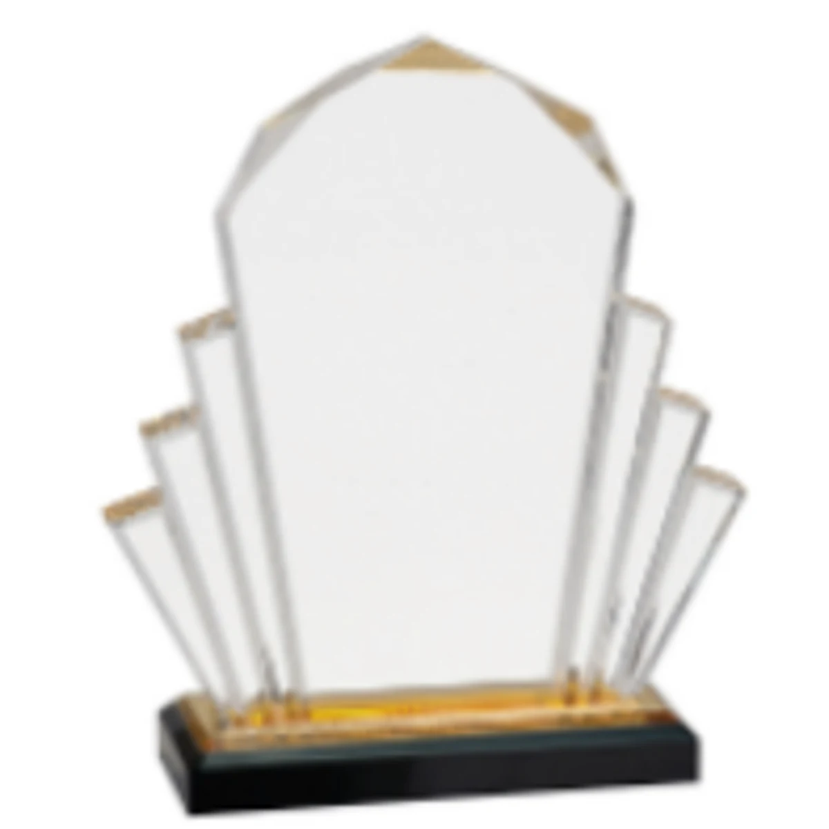 6X9 Gold Faceted Impress Acrylic Award 1