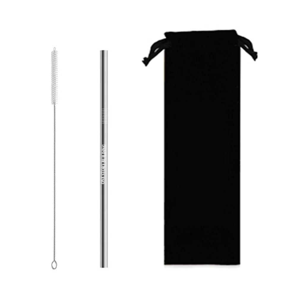 Stainless Steel Straw With A Reusable Pouch 1