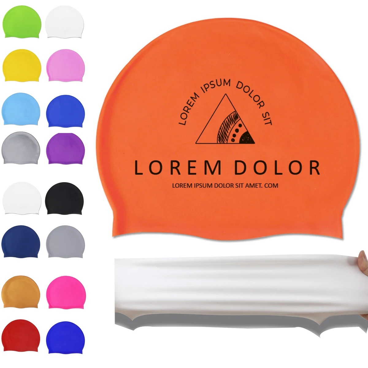 Silicone Elastic Bathing Cap Diving Waterproof Swim Hat 1