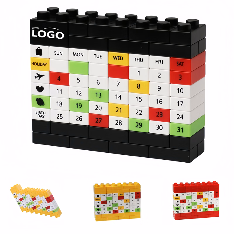 Sustainable Reusable Block Perpetual Calendar