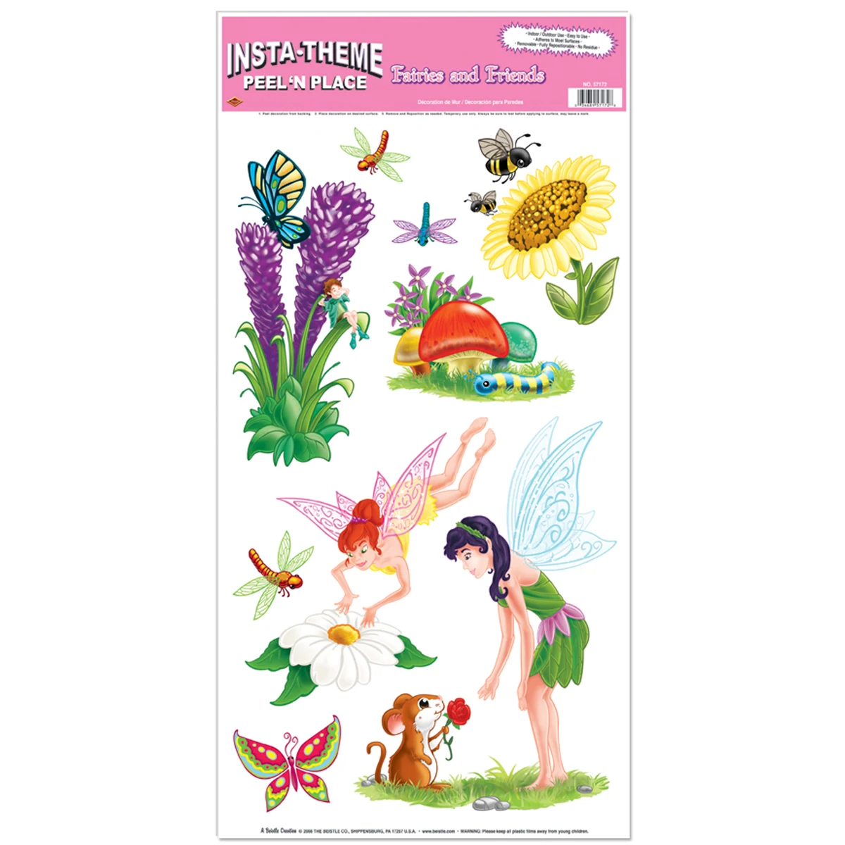 Fairies & Friends Peel 'N Place Wall Cling 1