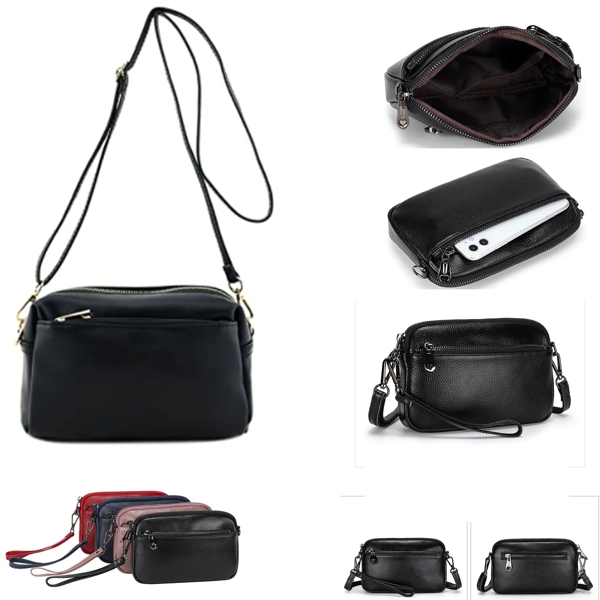 Women's Crossbody Leather Handbags Single Shoulder Bags 1