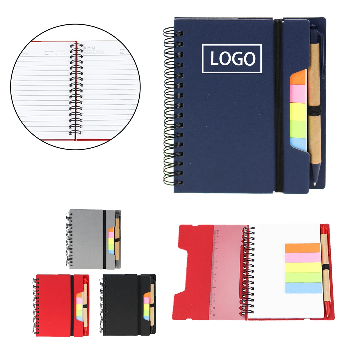 MOQ:50pcs Branded Ruler And Notepad Bundle 1