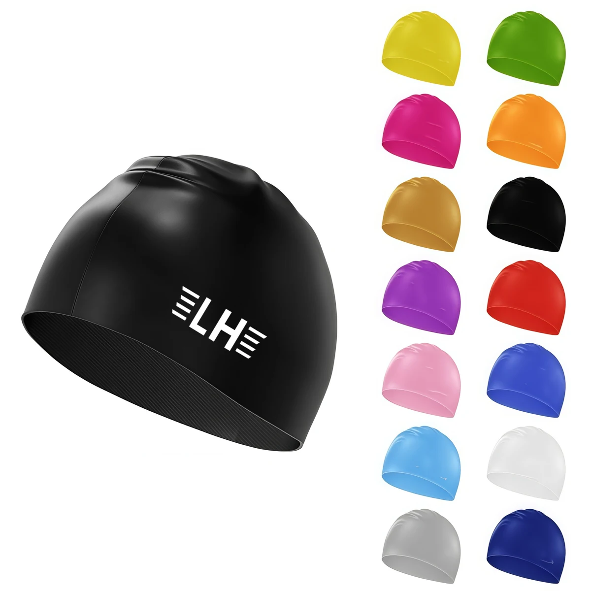 Silicone Solid Swim Cap 1