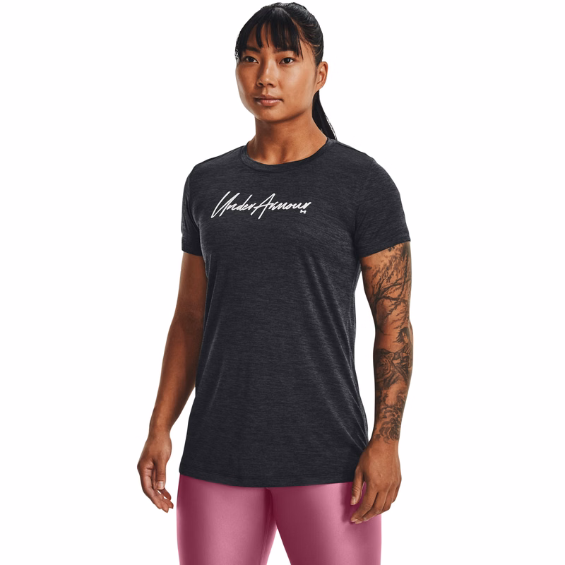 Women's UA Tech Twist Script Wordmark Short Sleeve