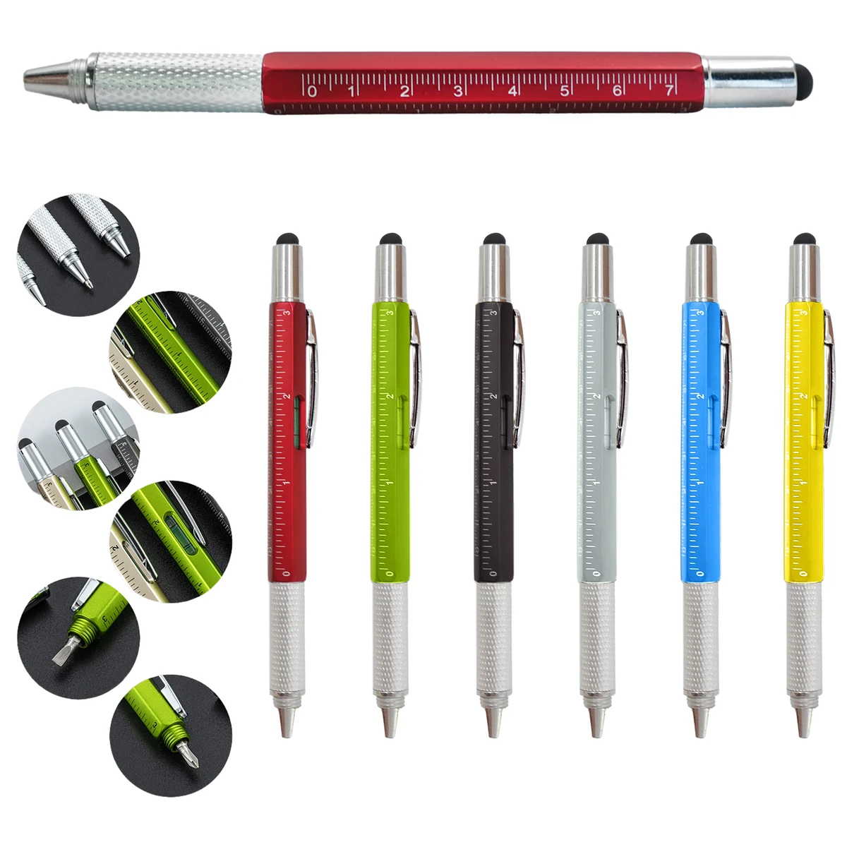 Versatile Ballpoint Pen Ruler Stylus Level 1