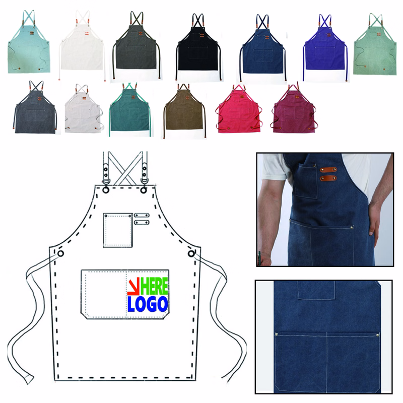 MOQ 50 Durable Canvas Apron Full Color