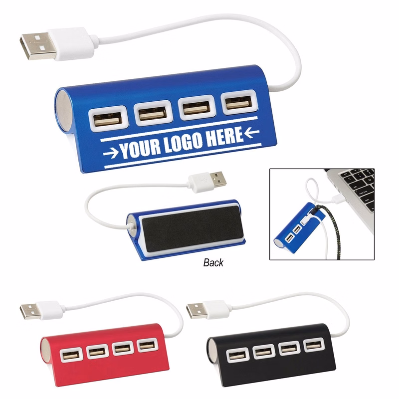 4-Port Aluminum Wave Usb Hub