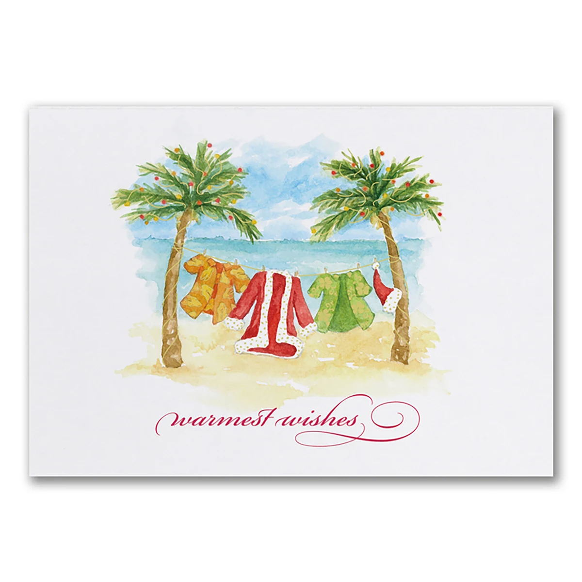 Warm Weather Clothes Economy Holiday Card 1