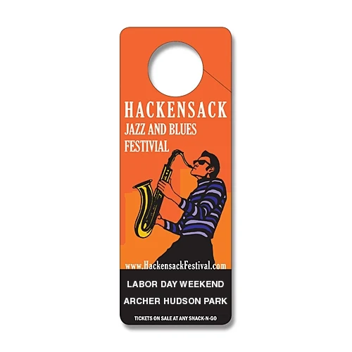 Door Hanger - 3x8 UV-Coated (1S) Extra-Thick with Slit - 14 pt. 1