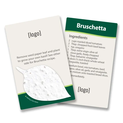 Seed Paper Shape Recipe Card 1