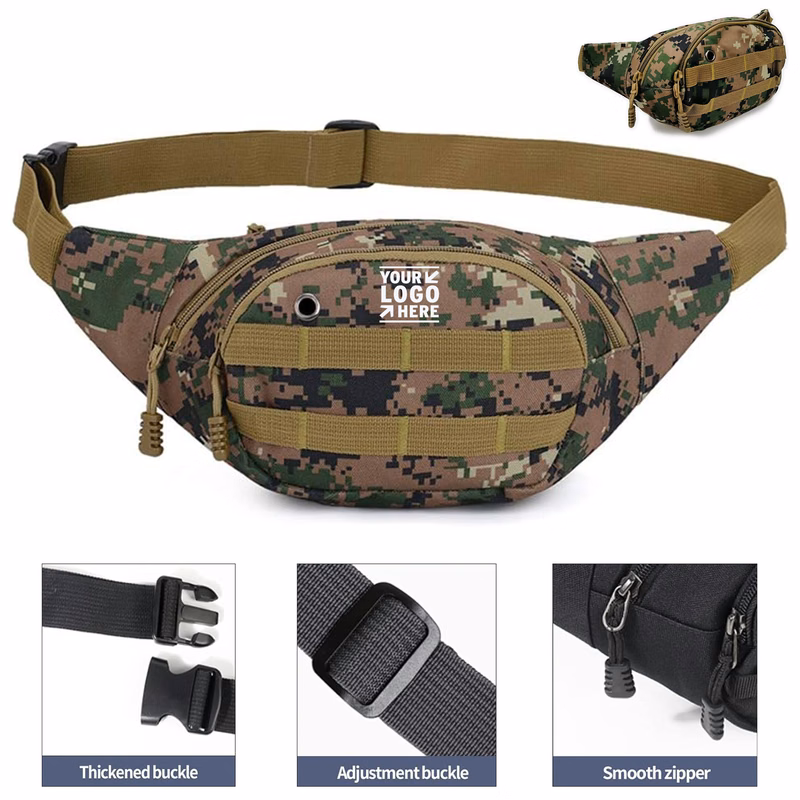 Outdoors Men Women Crossbody Fanny Pack Travel Hiking Casual Large Waist Bag with Adjustable Strap