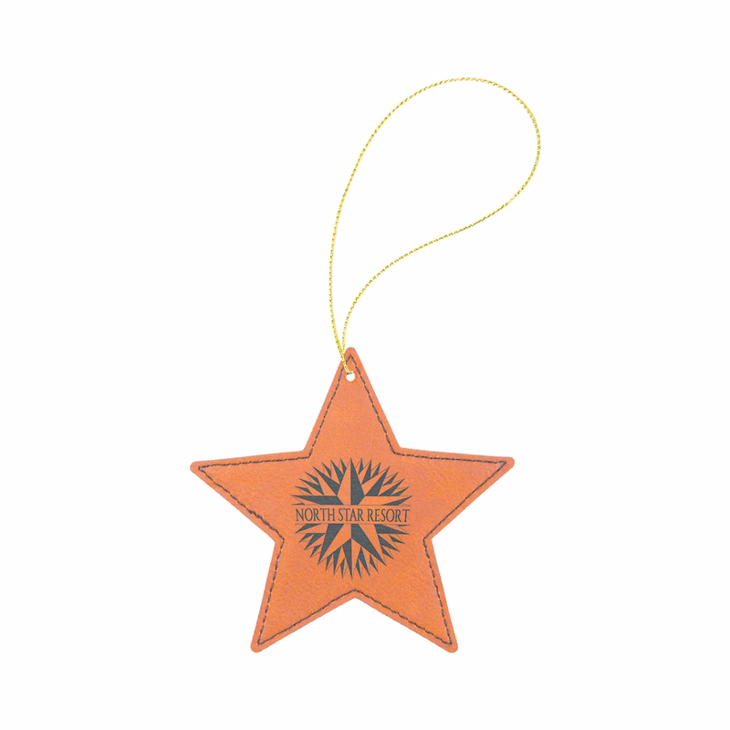 Rawhide Leatherette Star Ornament
