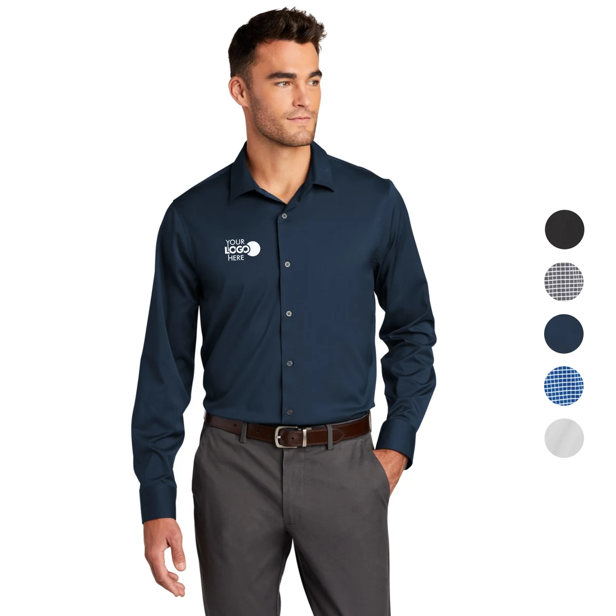 Port Authority City Stretch Shirt w/ Screen Print 3.7 oz. 1