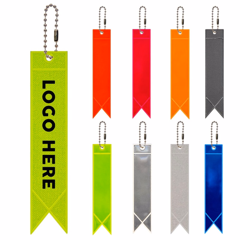 Reflective strip key chain