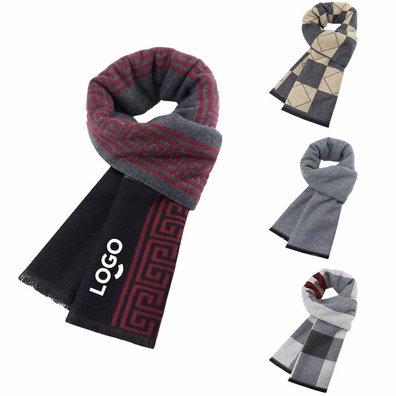 Men's Autumn And Winter Plaid Scarf