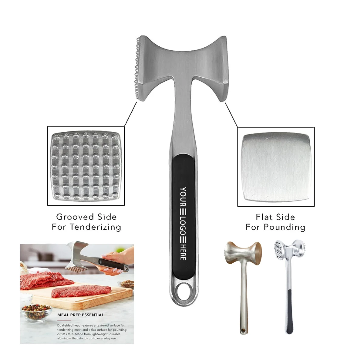 Dual Meat Tenderizer Hammer Pounder 1