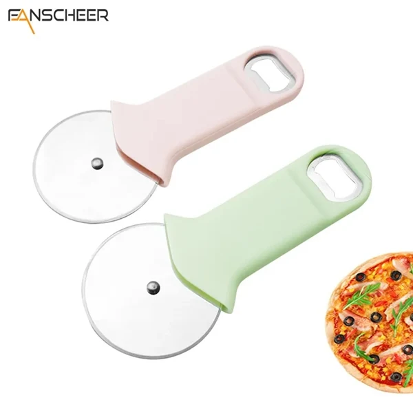 2 In 1 Pizza Cutter Wheel Bottle Opener 1