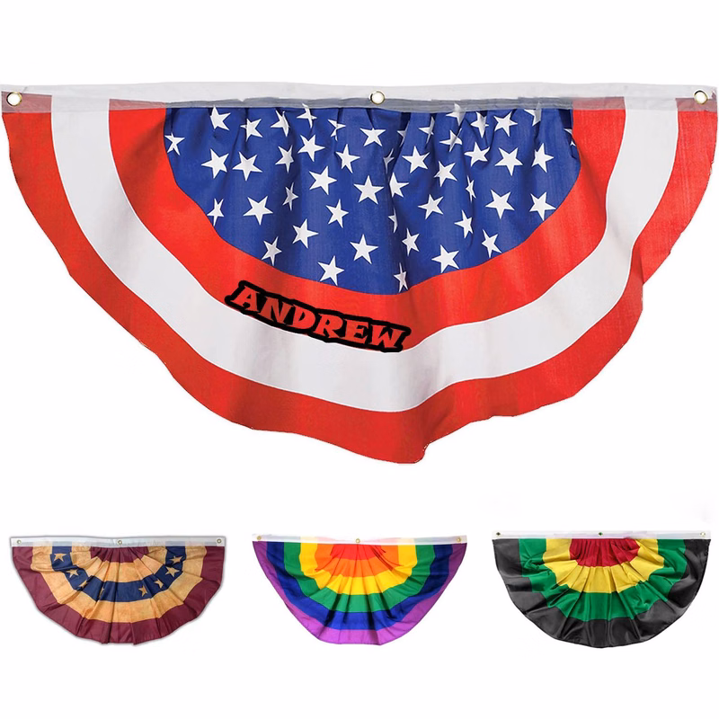 Pleated Fan Rainbow Bunting Support for The Community