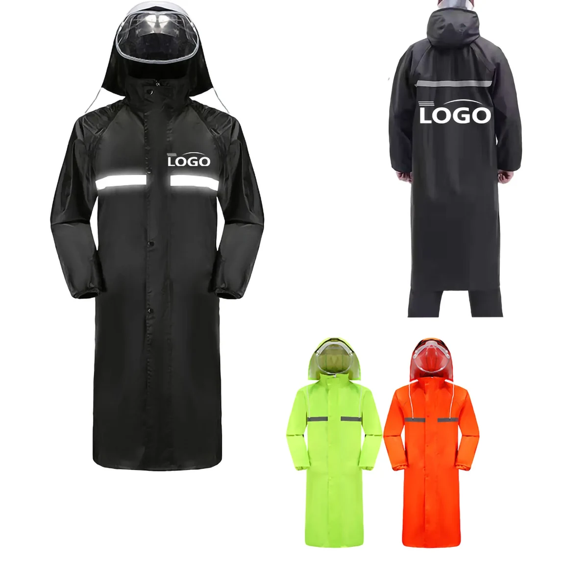 Long Raincoats Outdoor Waterproof Breathable Anti-storm 1