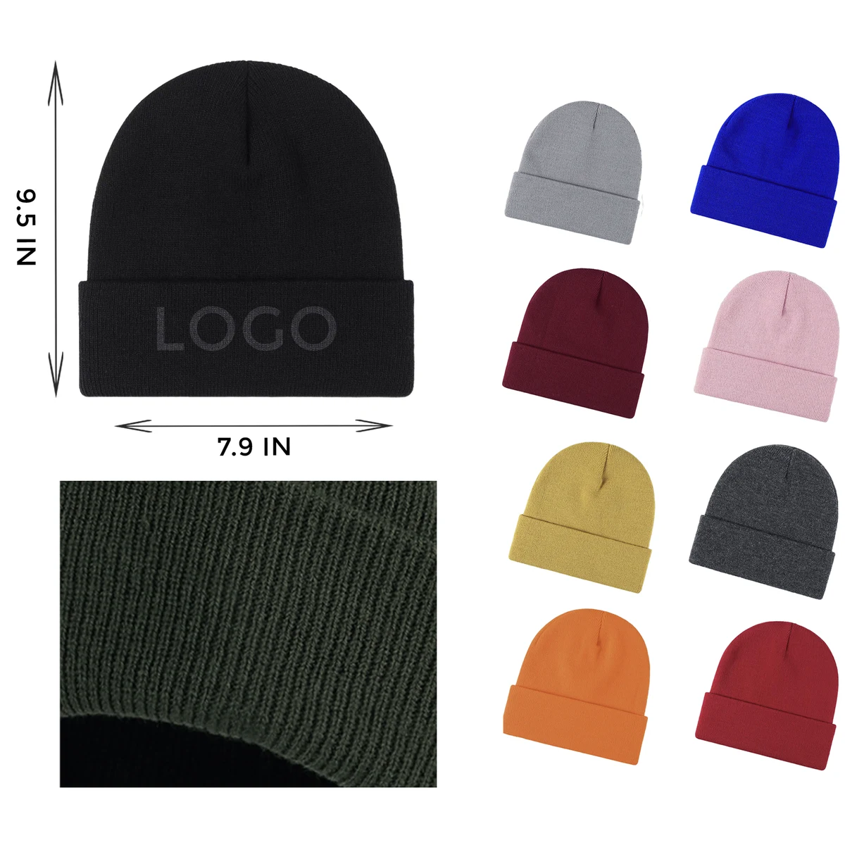 MOQ 10 PCS Comfortable Cold Proof Knitted Hat 1