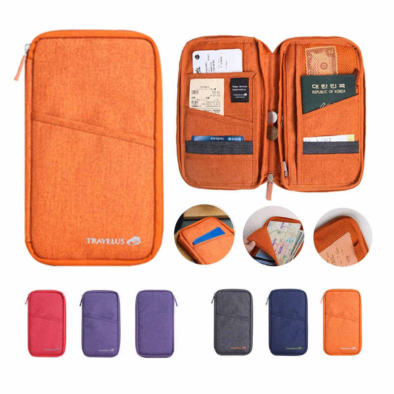RFID Travel Passport Wallet Organizer Bag
