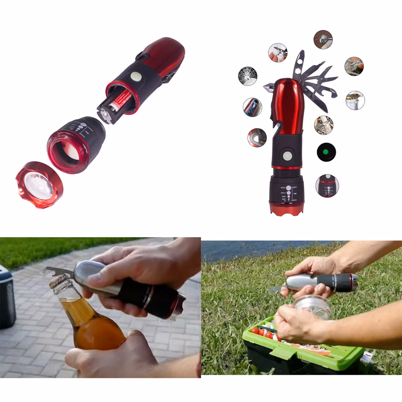 8-in-1 Tactical Pro Flashlight & Multitool