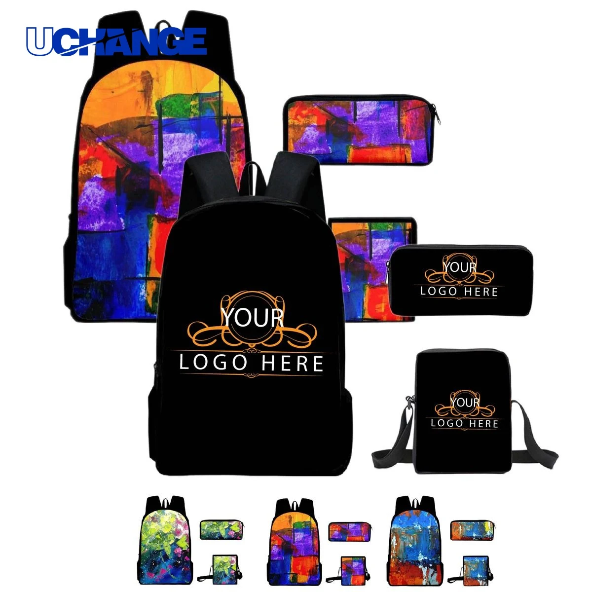 Full Color School Backpack Set 1