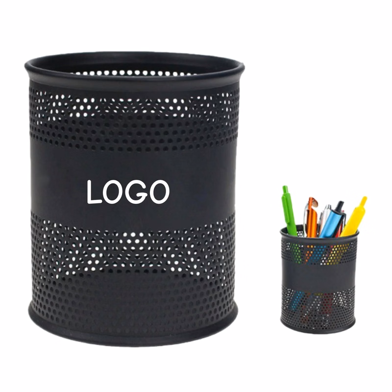 Metal Pen Holder Custom Logo Office Desk Organizer
