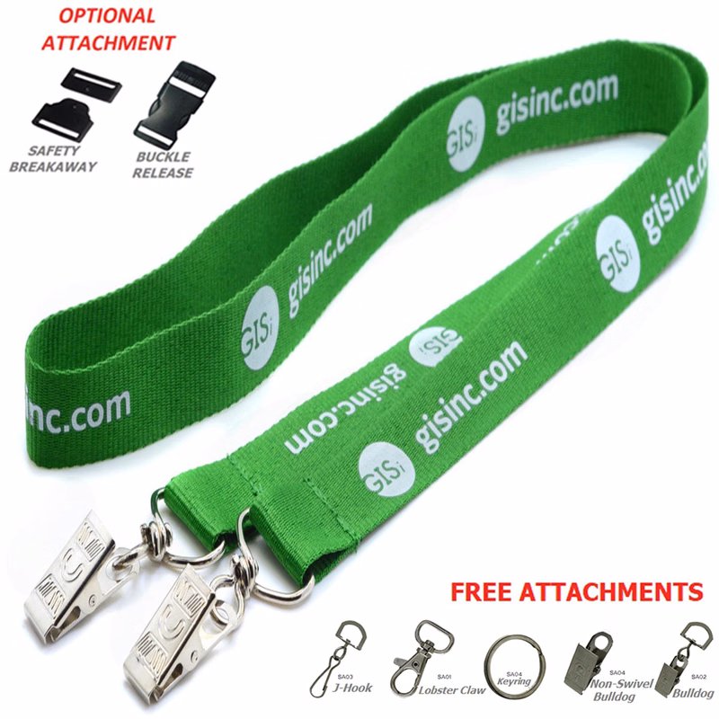 1" Double Ended Polyester Lanyard