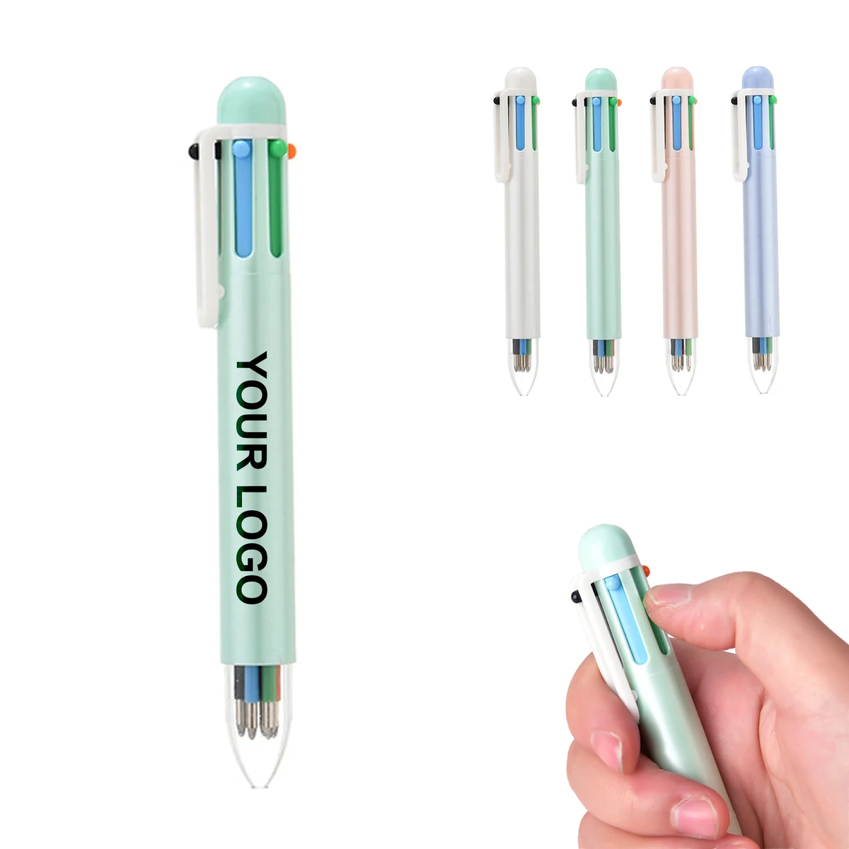Customizable 6-Color Ballpoint Pen With Customizable Logo 1