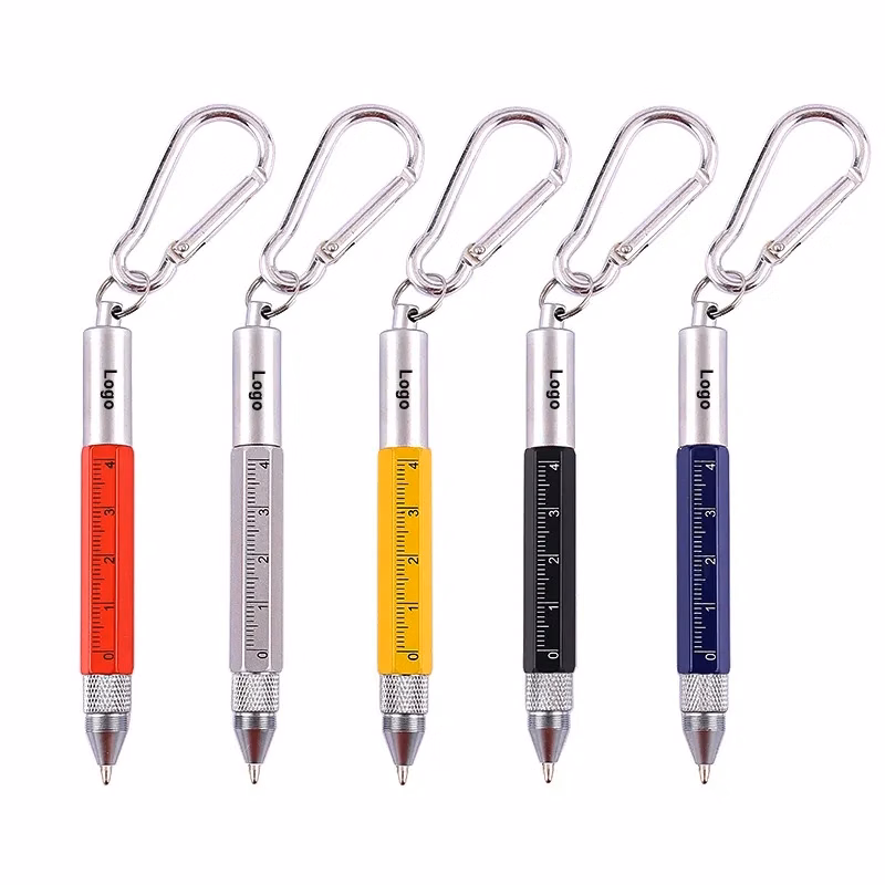 6In1 Key Ring Pen with Carabiner