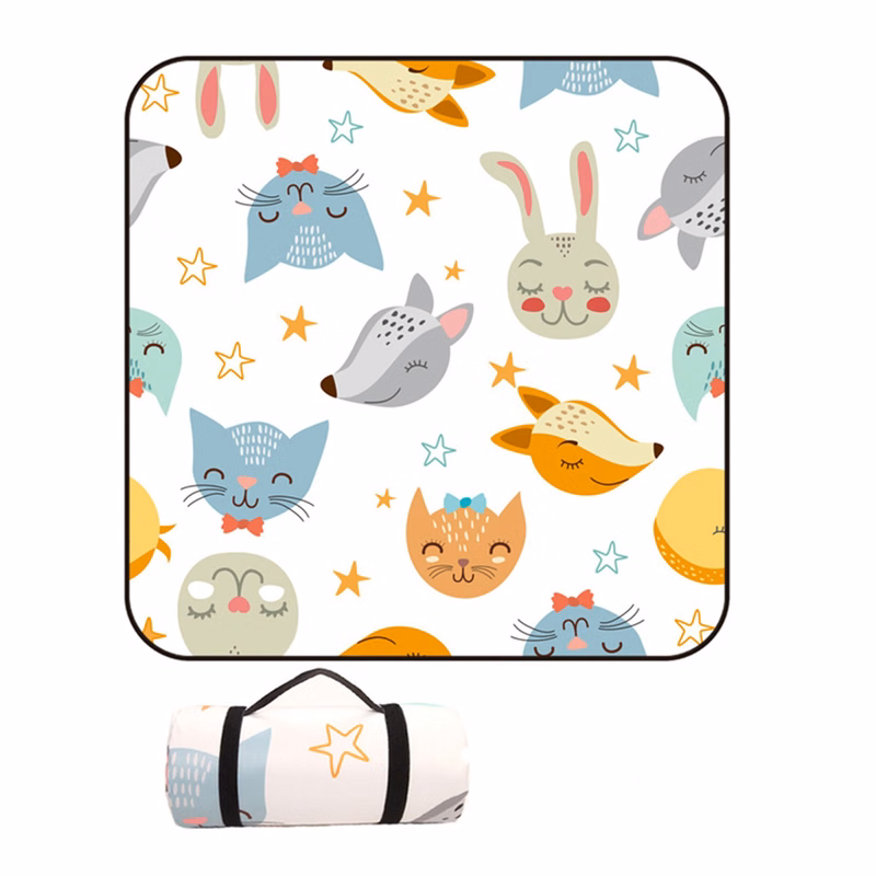 Custom Cartoon Design Waterproof Picnic Mat